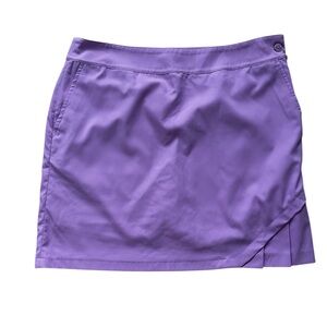NWT EP NY Light Purple Club Med Asymmetric Pleat Hem Detail Golf Skort